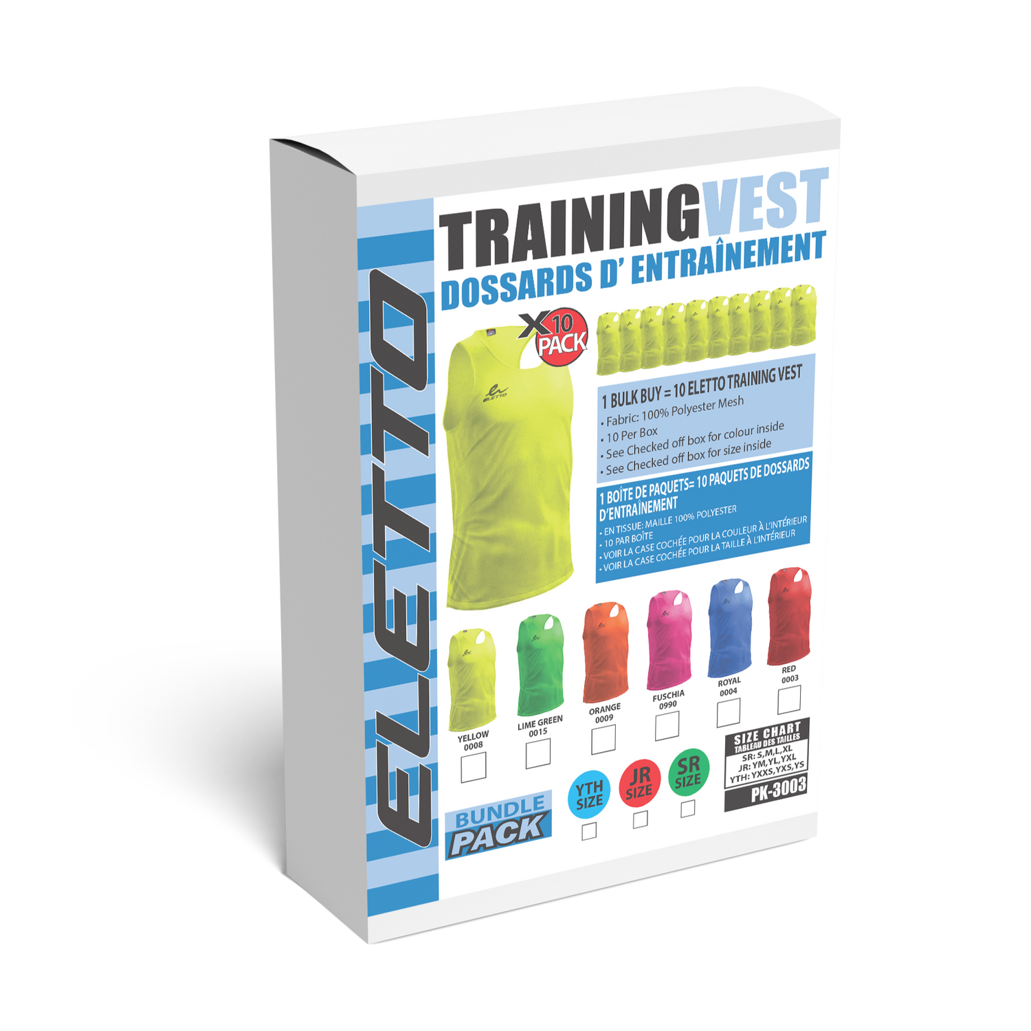 TRAINING VEST PACK x10