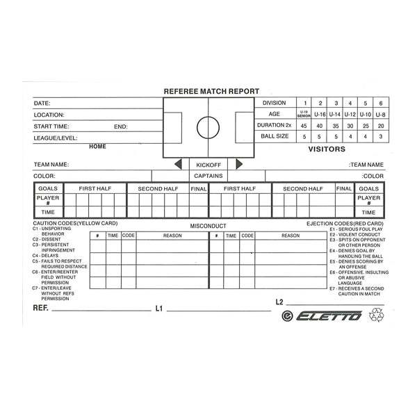 SCORE SHEET